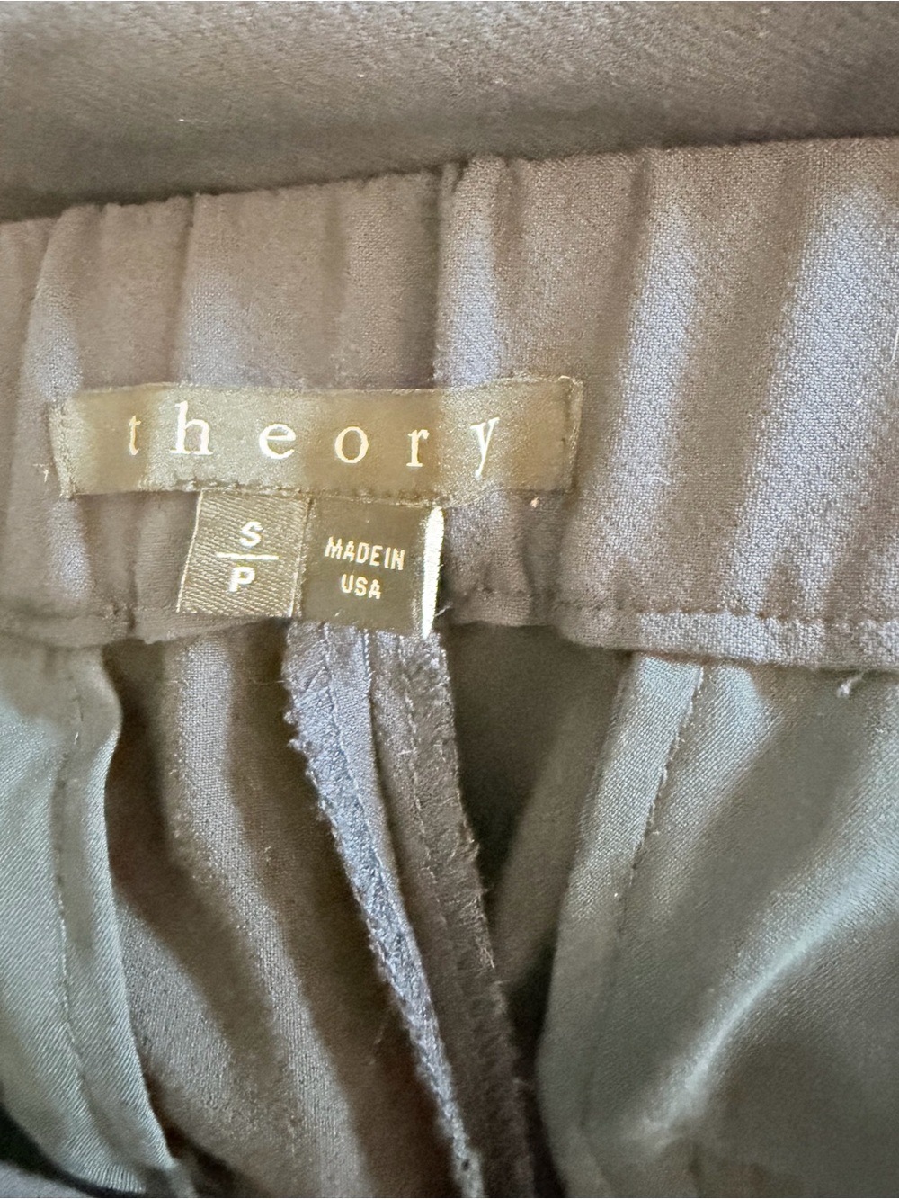 Theory Navy Stretch Dress Pants - Picture 3 of 4
